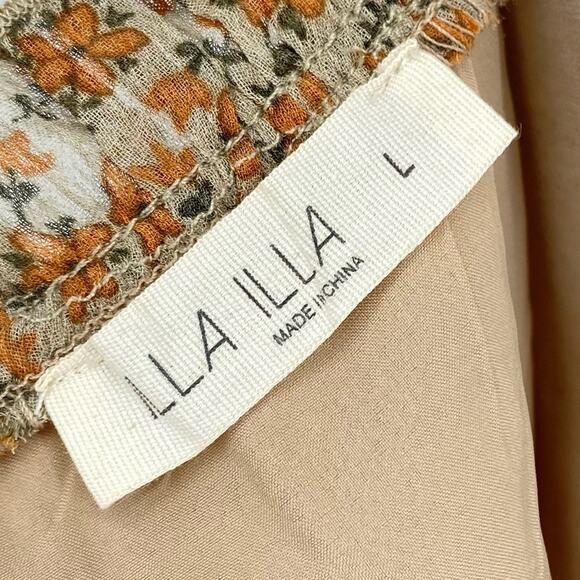 ILLA ILLA Micro Floral Cut Out Cinched Mini Dress Size Large Cottagecore - Picture 8 of 9